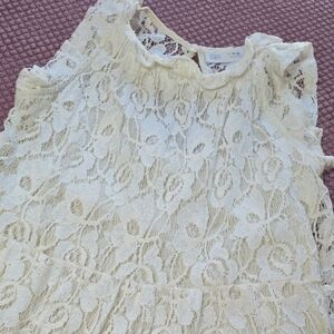 Zara Cream Lace Dress - Girls Size 11 -12